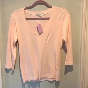 Light pink long sleeve light sweater